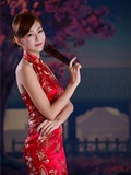 Beautiful Winnie snow red cheongsam sexy charming(17)